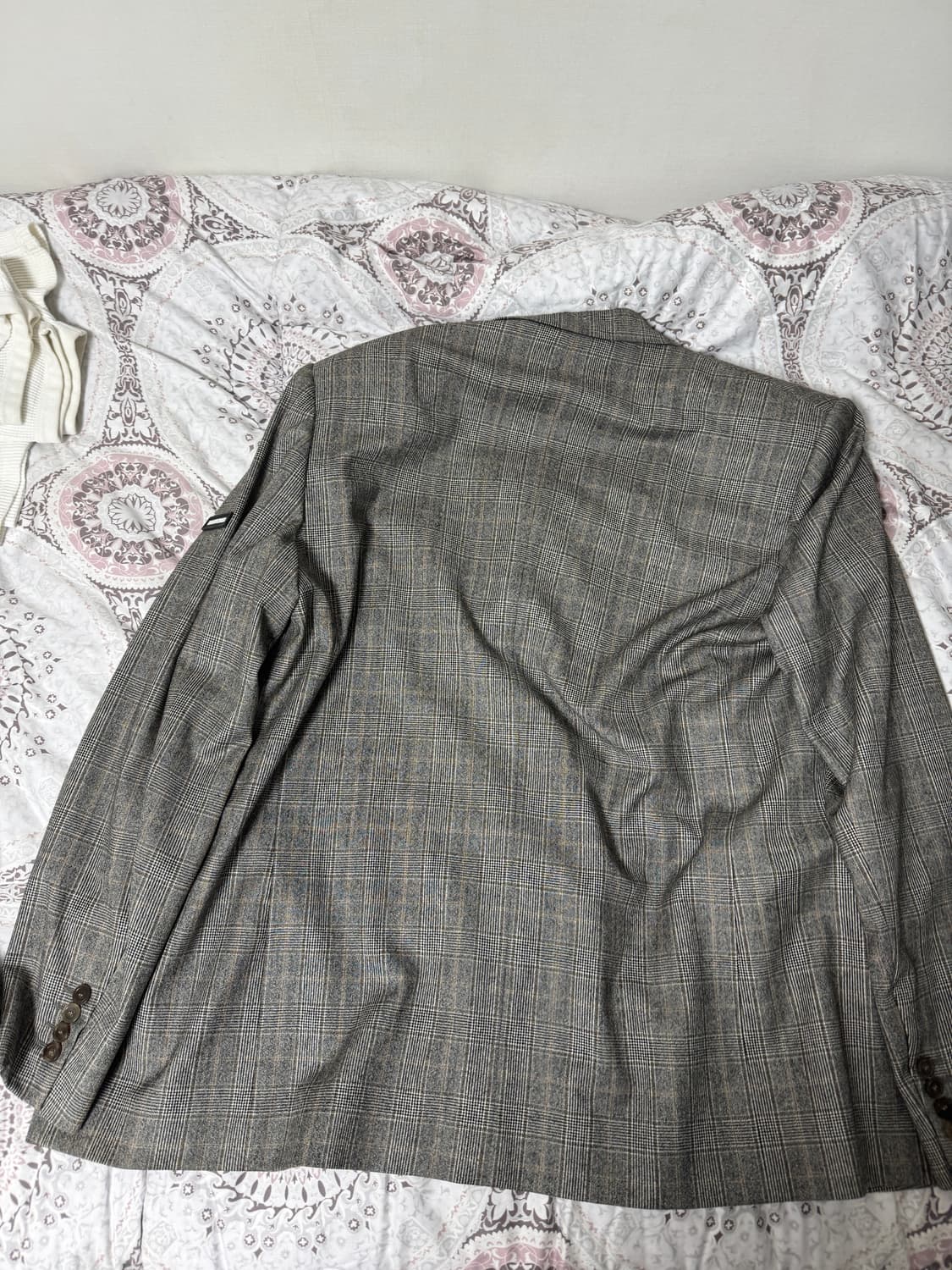 정품 발렌시아가 로고 워시드 체크 블레이저 자켓 상품이미지7