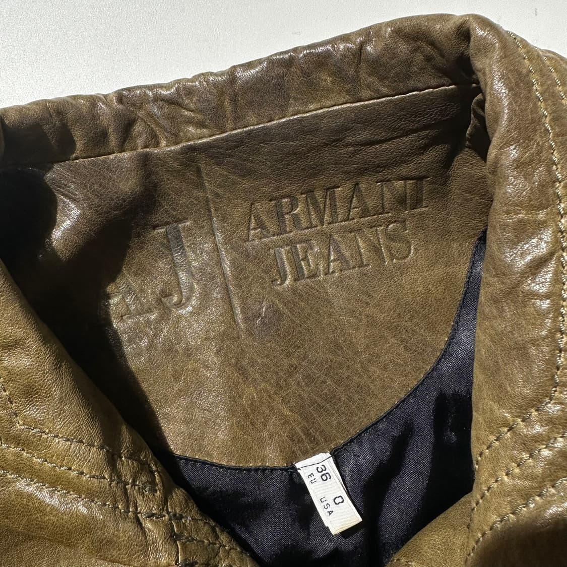 (매장판) 아르마니 진스 램스킨 투웨이 레더 자켓 상품이미지5