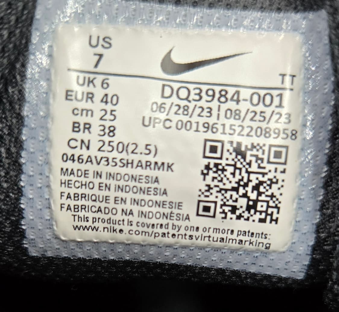 나이키 250mm-  남 녀 에어맥스 TW 블랙 앤 화이트 상품이미지7