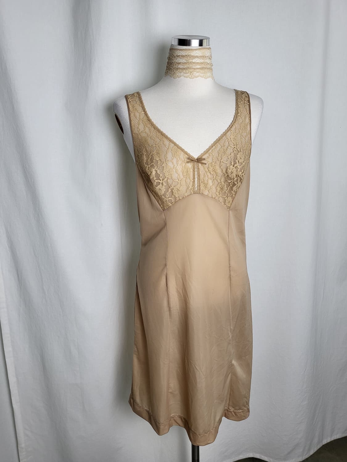 빈티지 노스탤지어 클래식 레이스 롱 슬립 상품이미지1