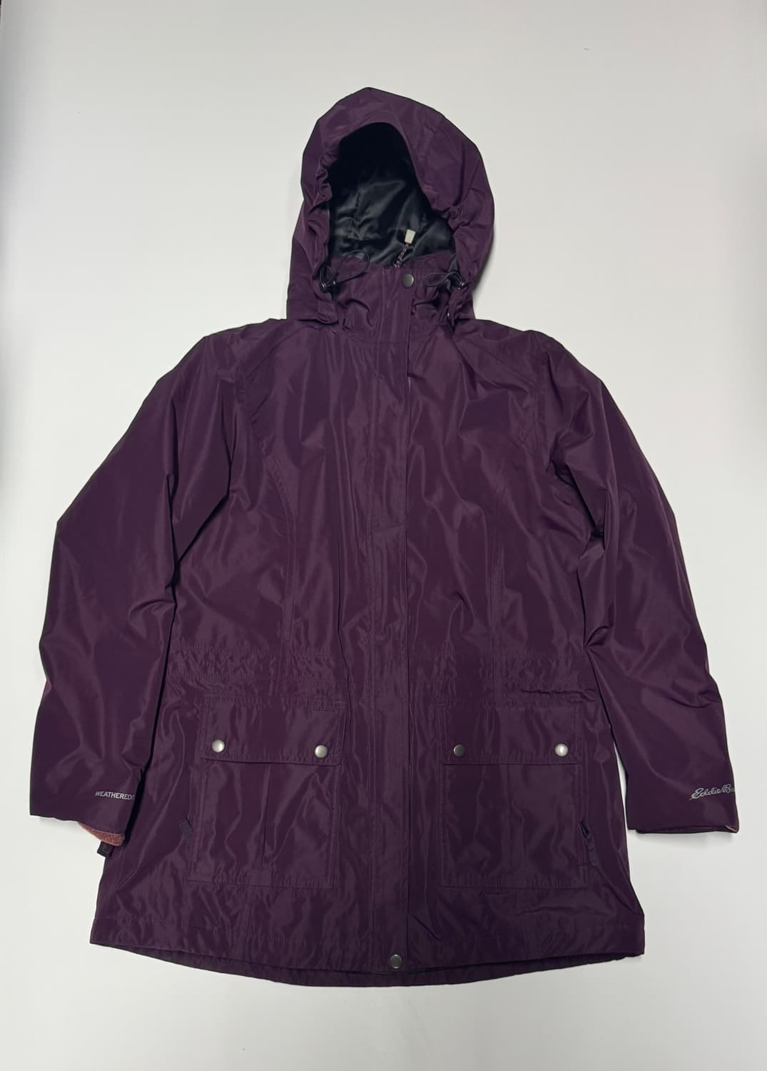 여성 에디바우어 빈티지 퍼플 바람막이 후드 점퍼 L~XL 상품이미지1