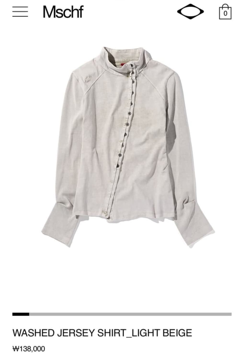 (구해요)미스치프 washed jersey shirt 워시드 저지 셔츠  상품이미지1