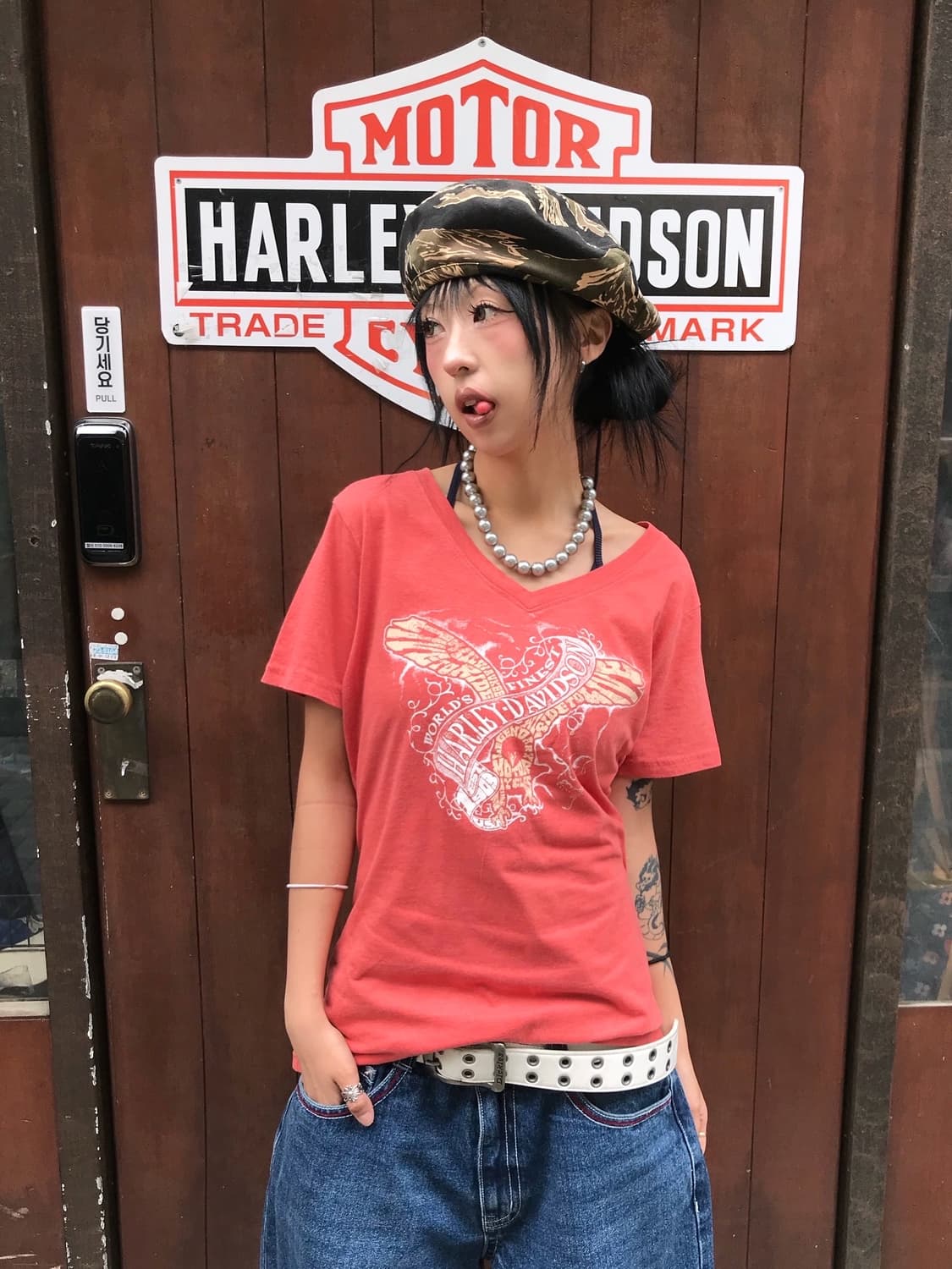 < Harley-Davidson Printing T-shirt > 상품이미지1