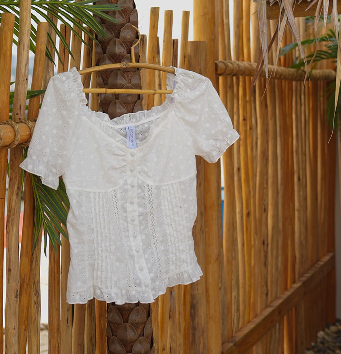 새상품 코코앤유 핑퐁퍼프 블라우스 블랙, 3호 상품이미지3