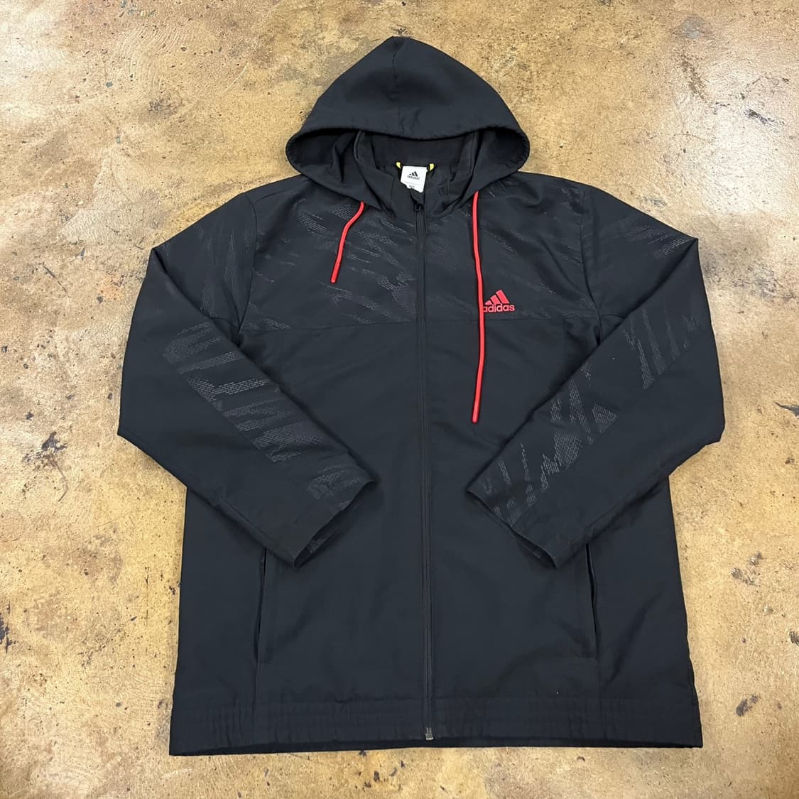 [정품/105] 아디다스 블랙 후드 바람막이 자켓 b17 상품이미지2