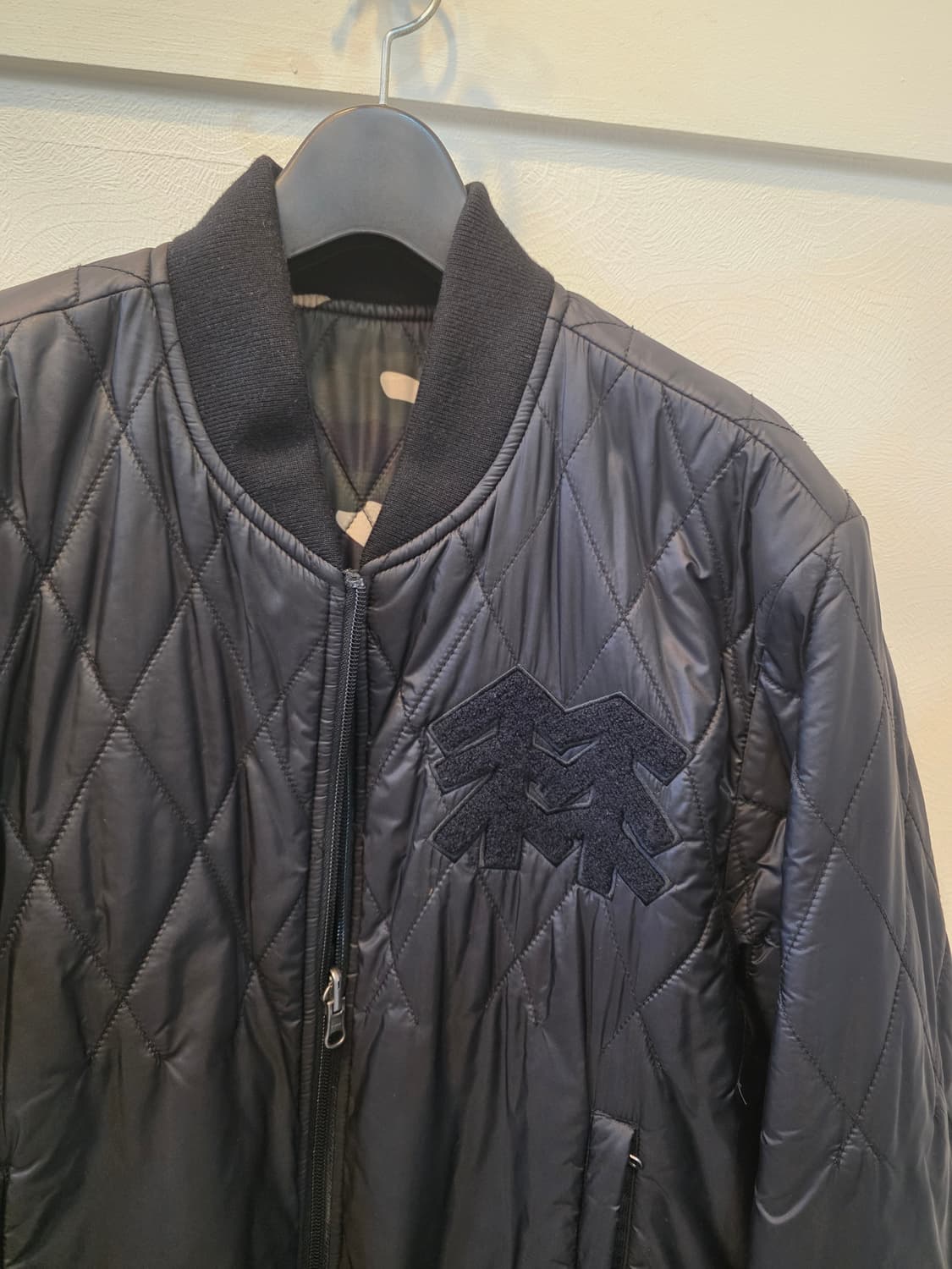 코오롱스포츠 블랙 퀼팅 봄버 양면자켓 상품이미지1