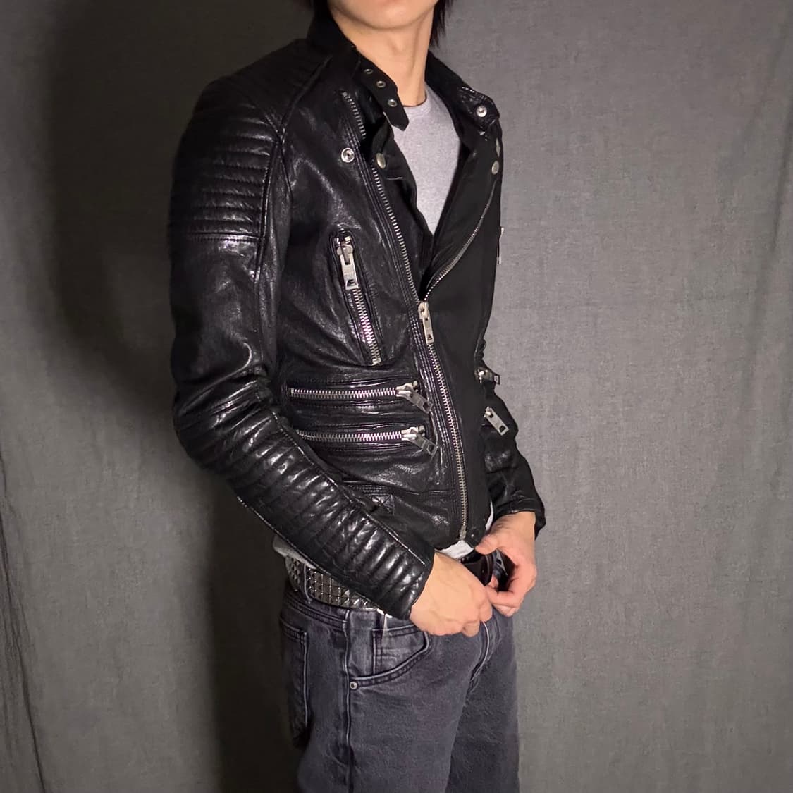이태리 램스킨 라이더 자켓 상품이미지6