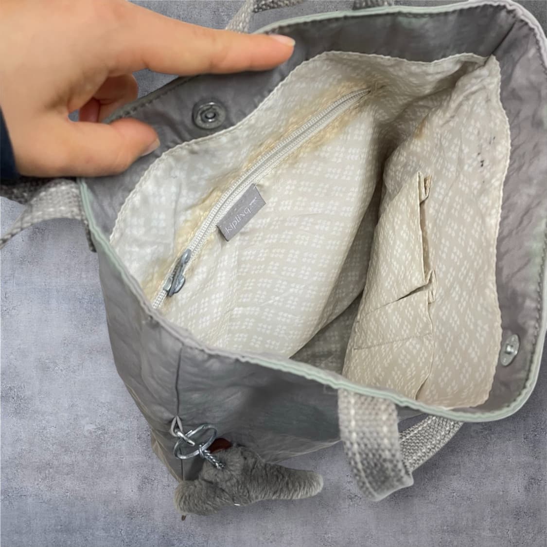 키플링 Kipling 라이트그레이 토트백 상품이미지6