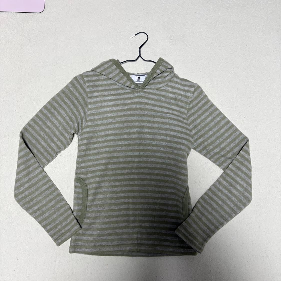 스트라이프 후디 그린 상품이미지1