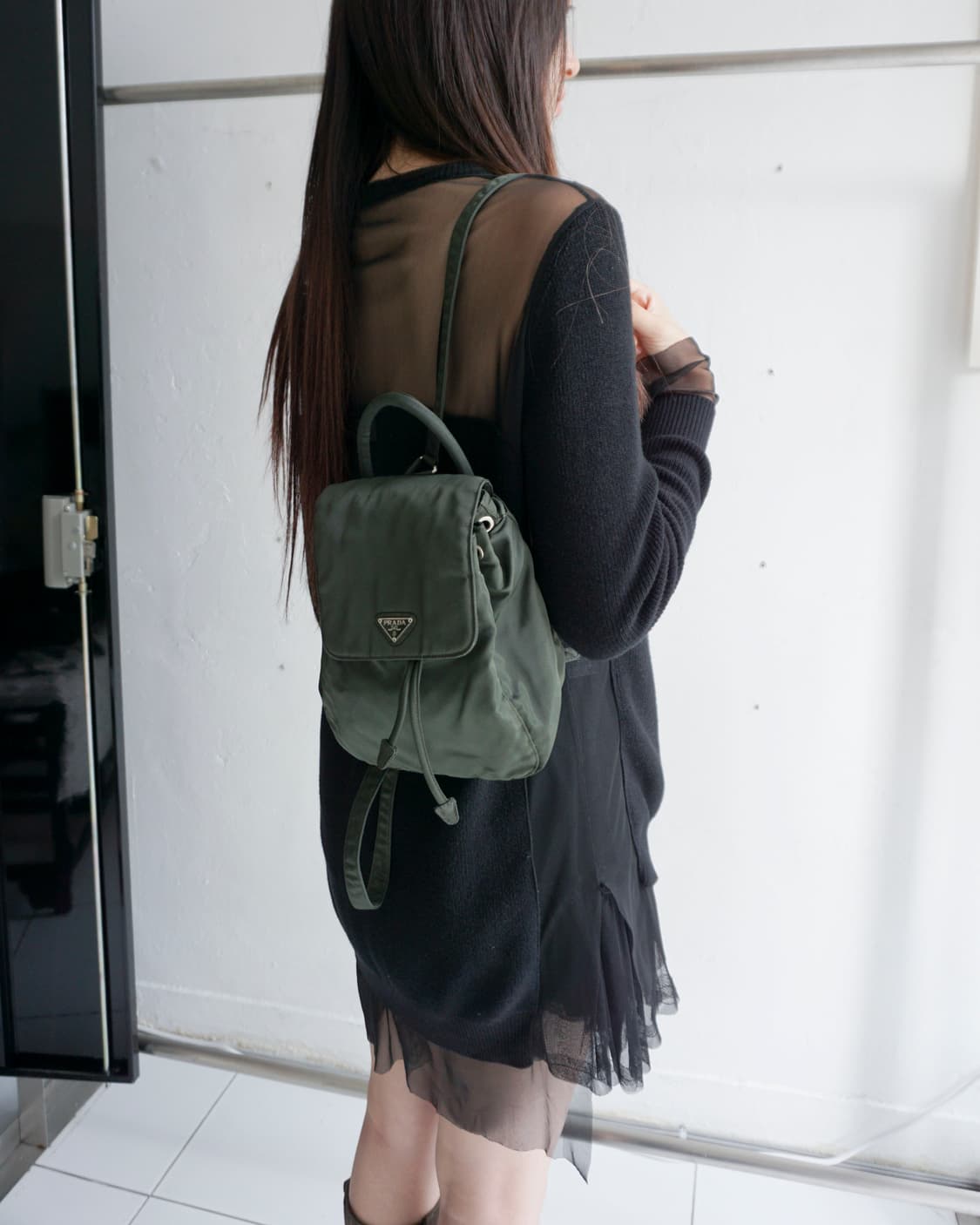 PRADA khaki nylon mini backpack 상품이미지2