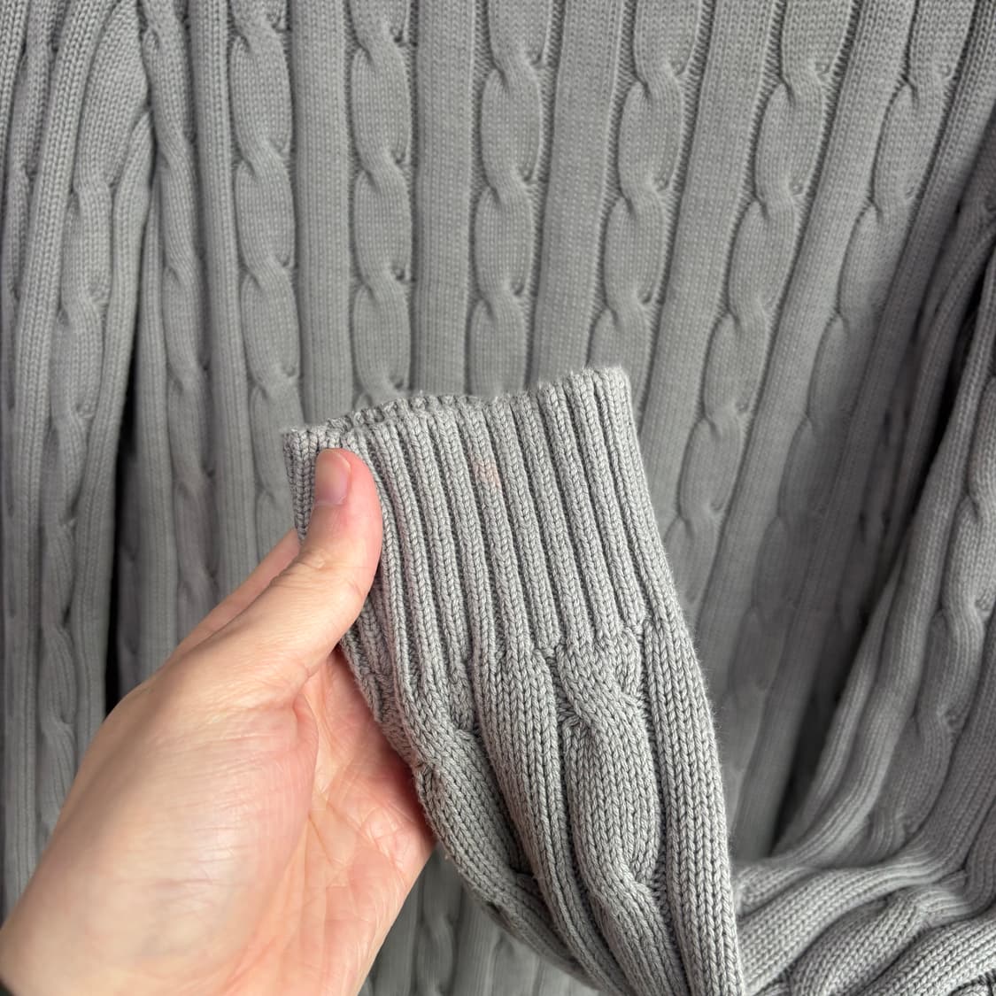 폴로 랄프로렌 꽈배기 니트 카키 그레이 상품이미지4