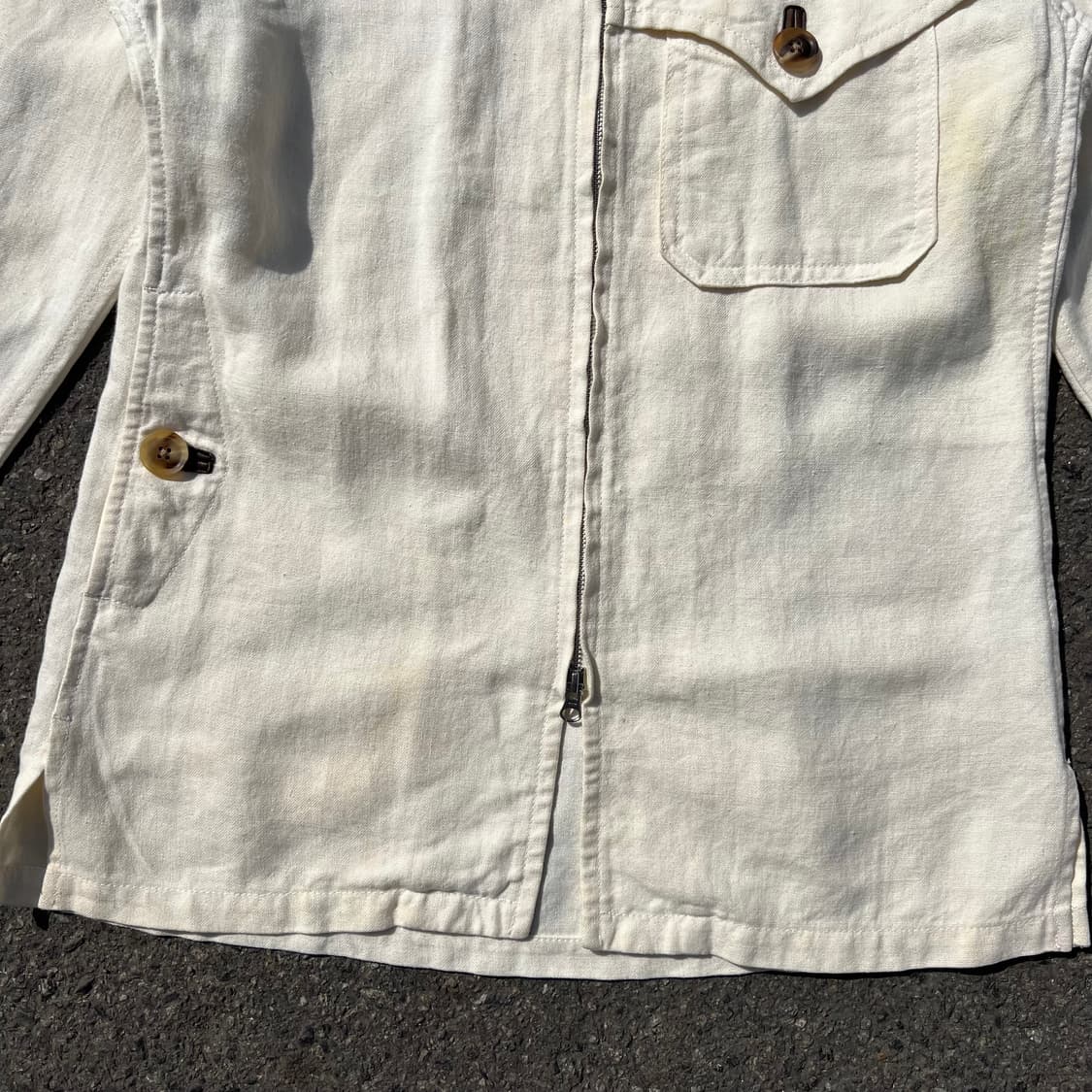 요지 야마모토 2011AW 언밸런스 린넨 자켓 상품이미지4