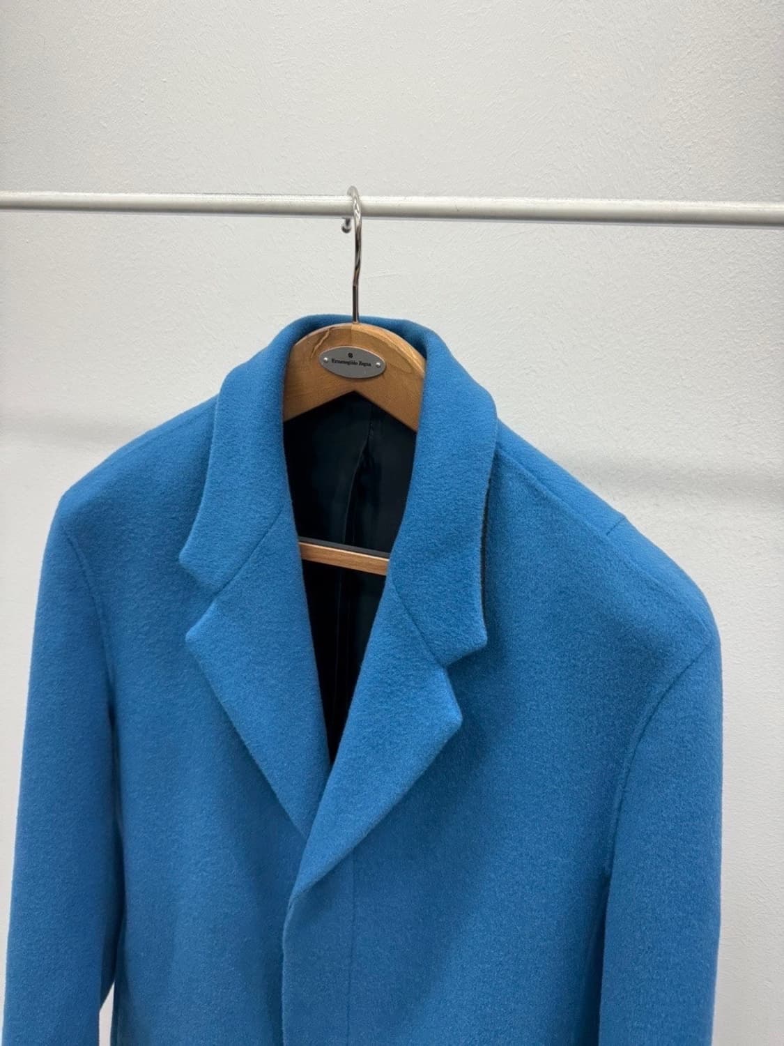 100-105) 시스템옴므 코발트블루 캐시미어 코트 상품이미지4