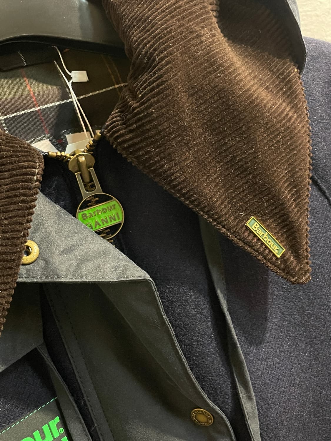 바버 X 가니 퀼팅 후드 자켓 상품이미지4