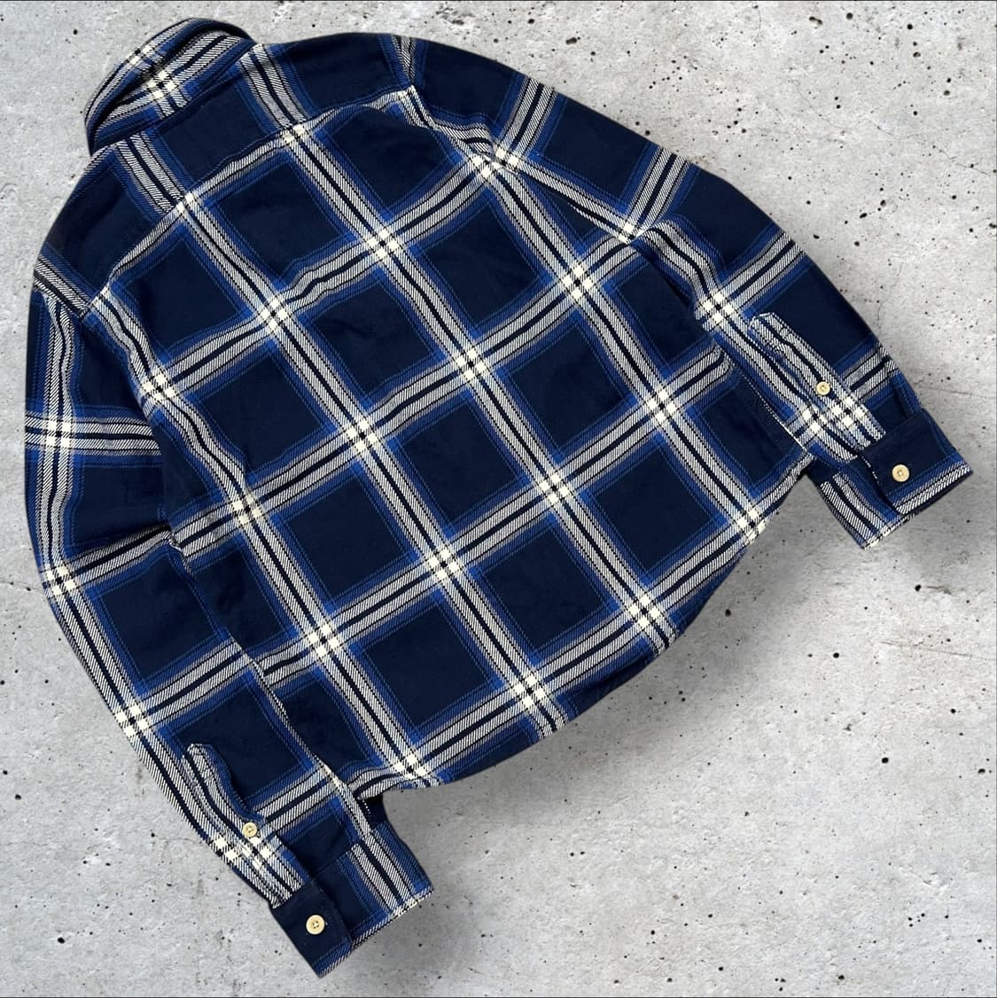 [L] 아베크롬비 네이비 체크 셔츠 새상품 상품이미지2