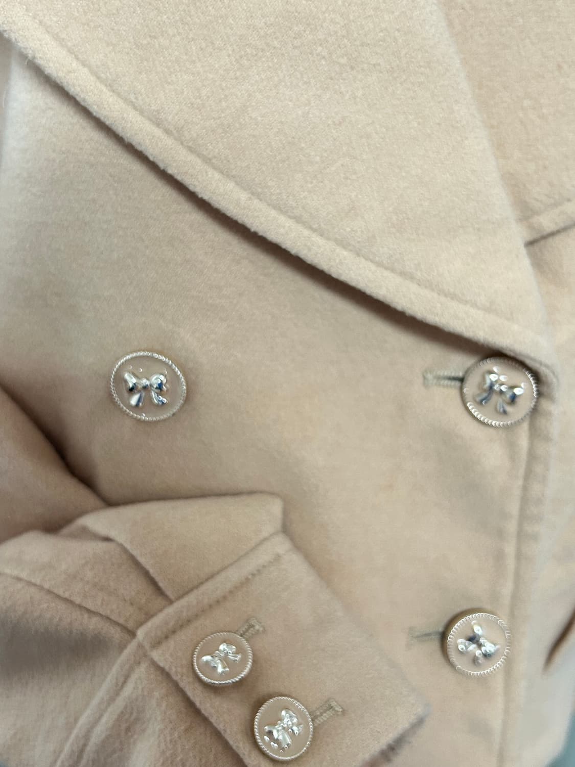 리즈리사 빅카라 하프코트 리본버튼 히메가루 라떼갸루 상품이미지3