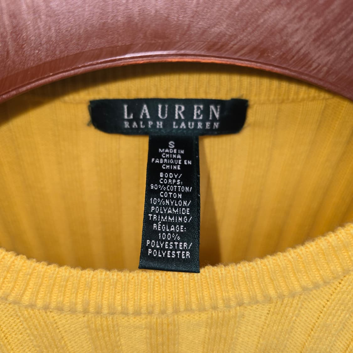 로렌 랄프로렌 골지 니트 옐로우 상품이미지2