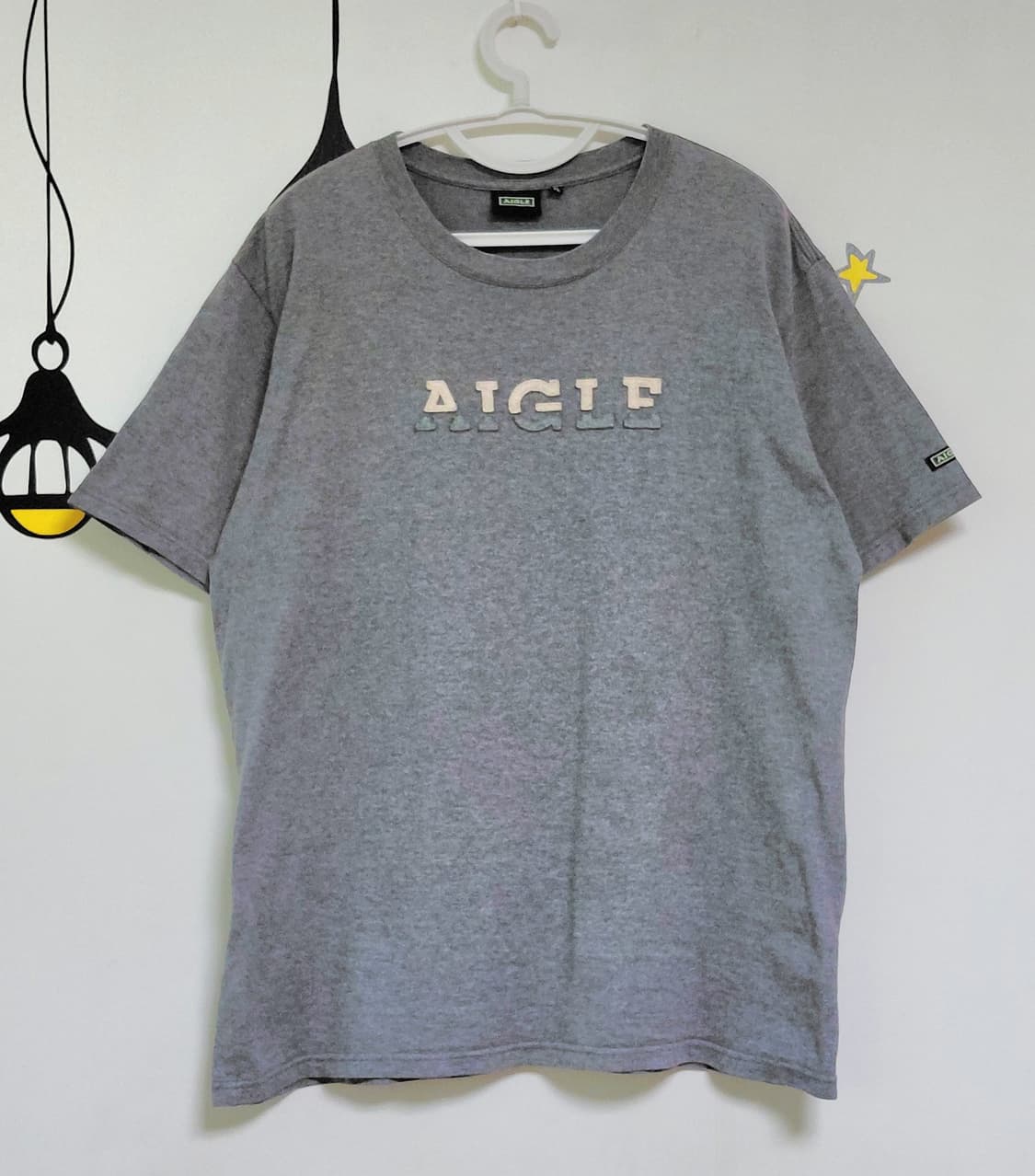 AIGLE 에이글 빈티지 아플리케 입체 로고 반팔 티셔츠 (XL) 상품이미지2