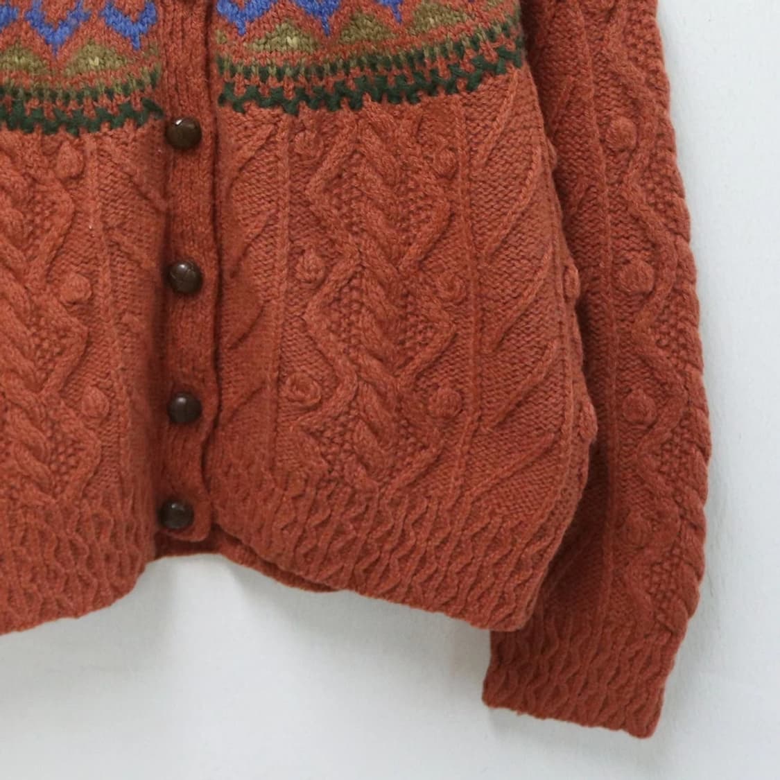 AYLESBURY 눈꽃 패턴 울 가디건 62764 상품이미지4