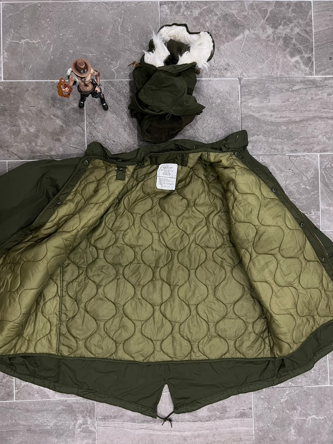 (XL) M65 피쉬테일 오리지널 개파카 풀셋 데드스탁 상품이미지3