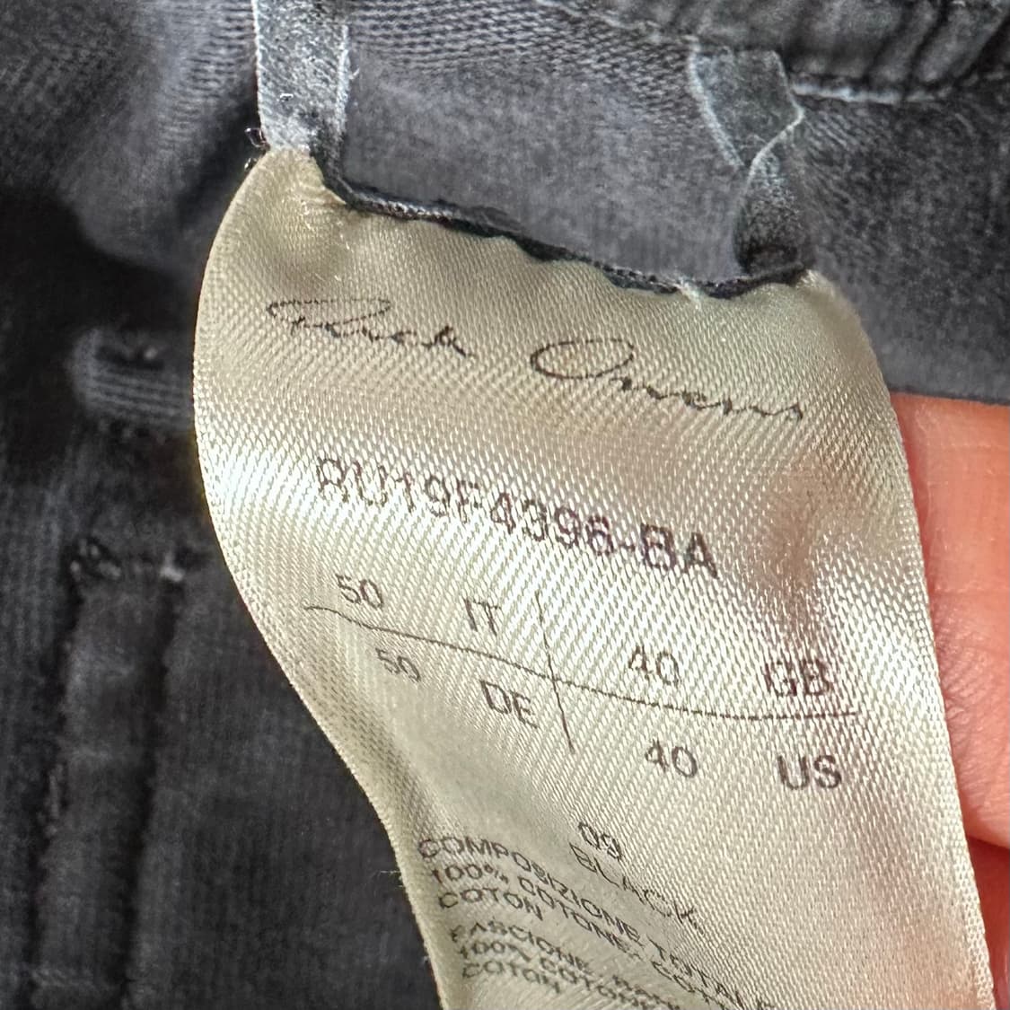 릭 오웬스 블랙 카고 조거 팬츠 상품이미지8