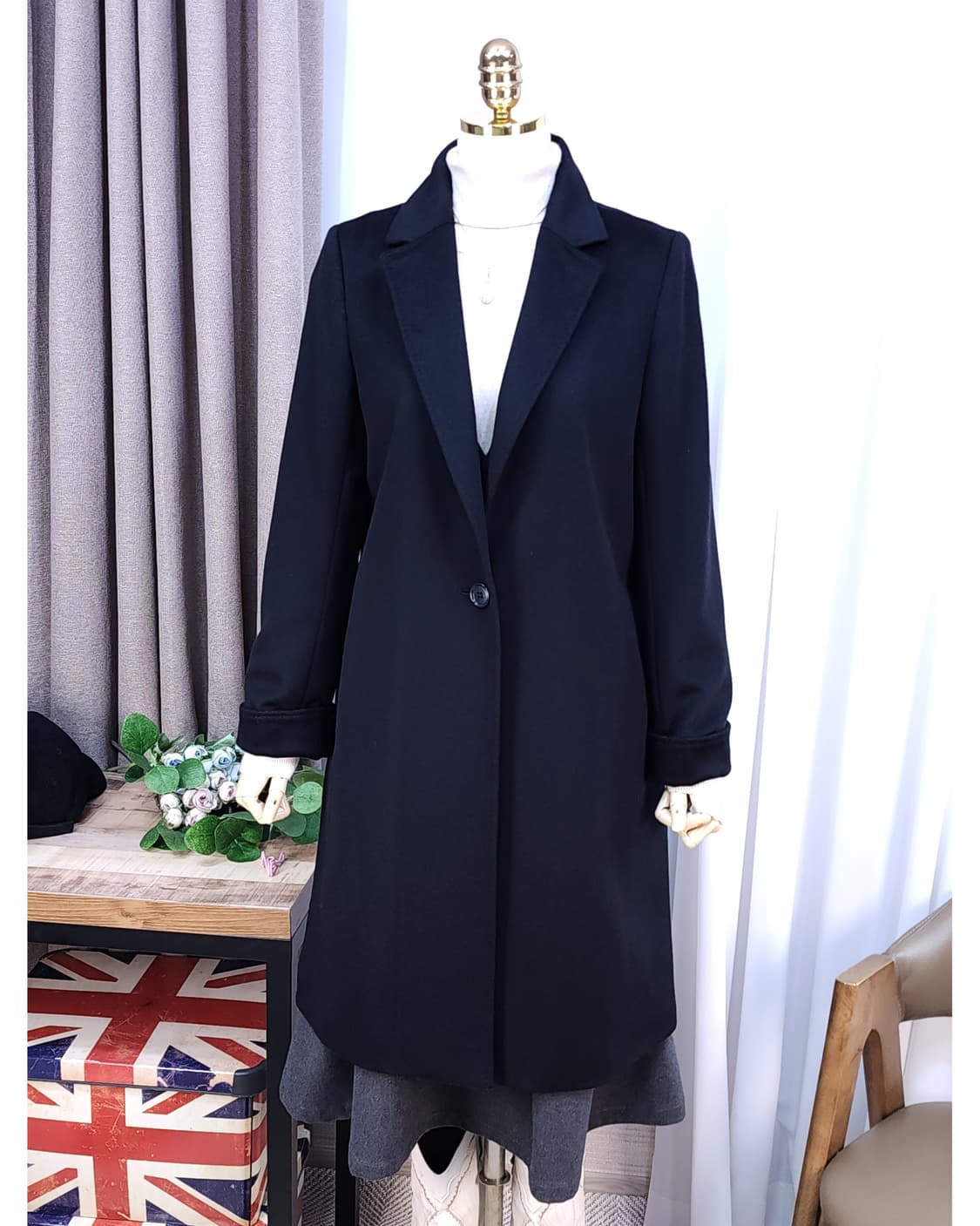 실크캐시 울 코트 상품이미지1