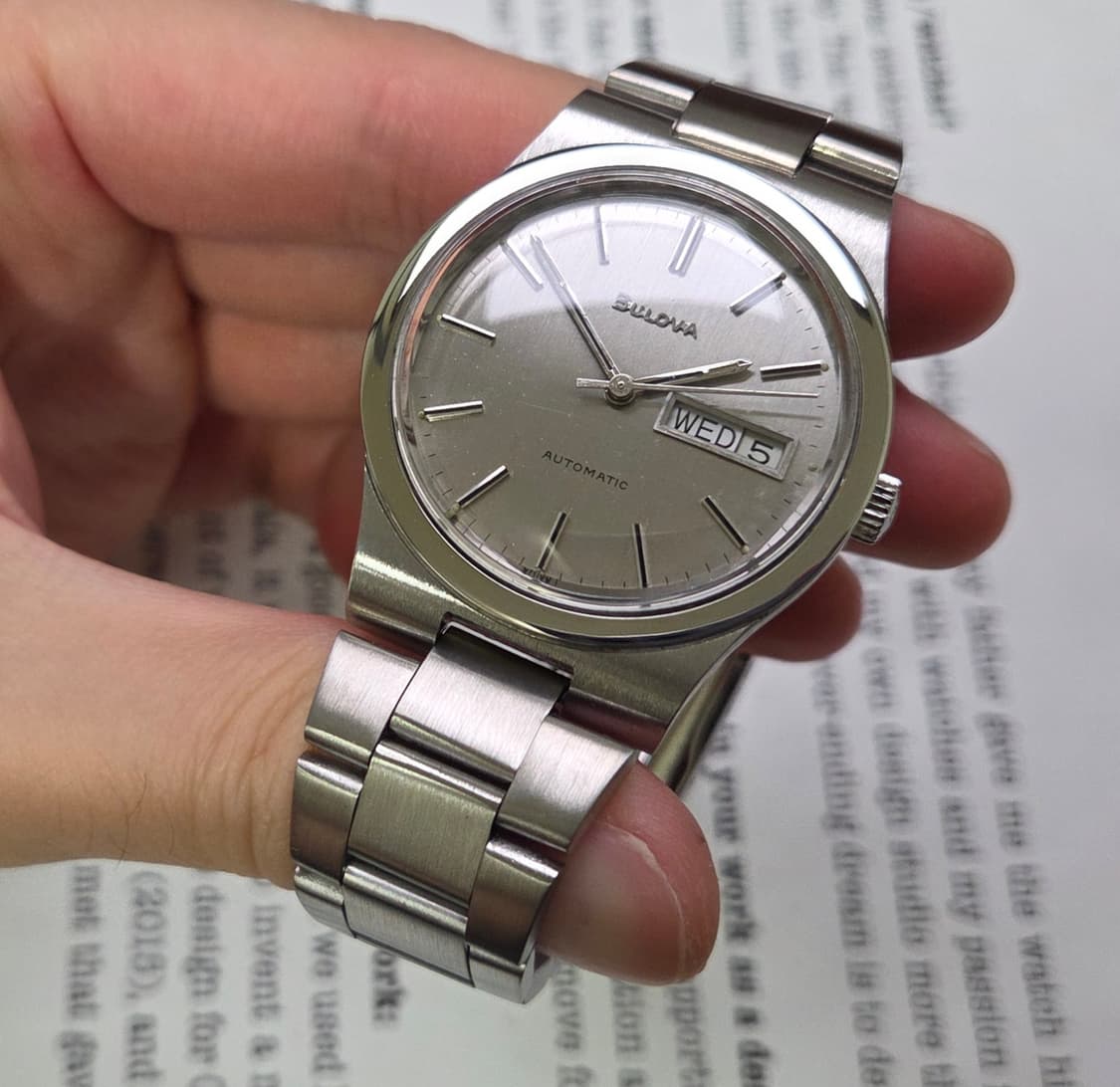 빈티지 부로바 데이데이트 실버다이얼 통줄 브레이슬릿 ver.
 상품이미지5