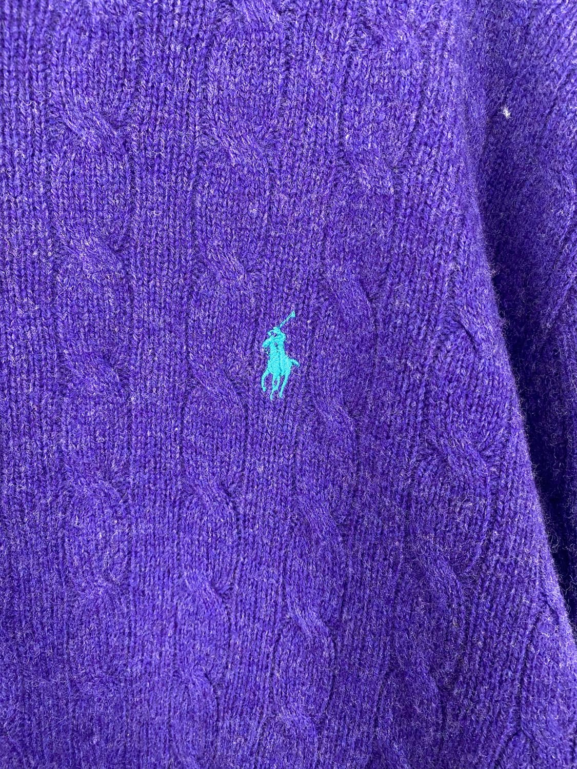 폴로 랄프로렌 램스울 꽈배기 니트 M 상품이미지3