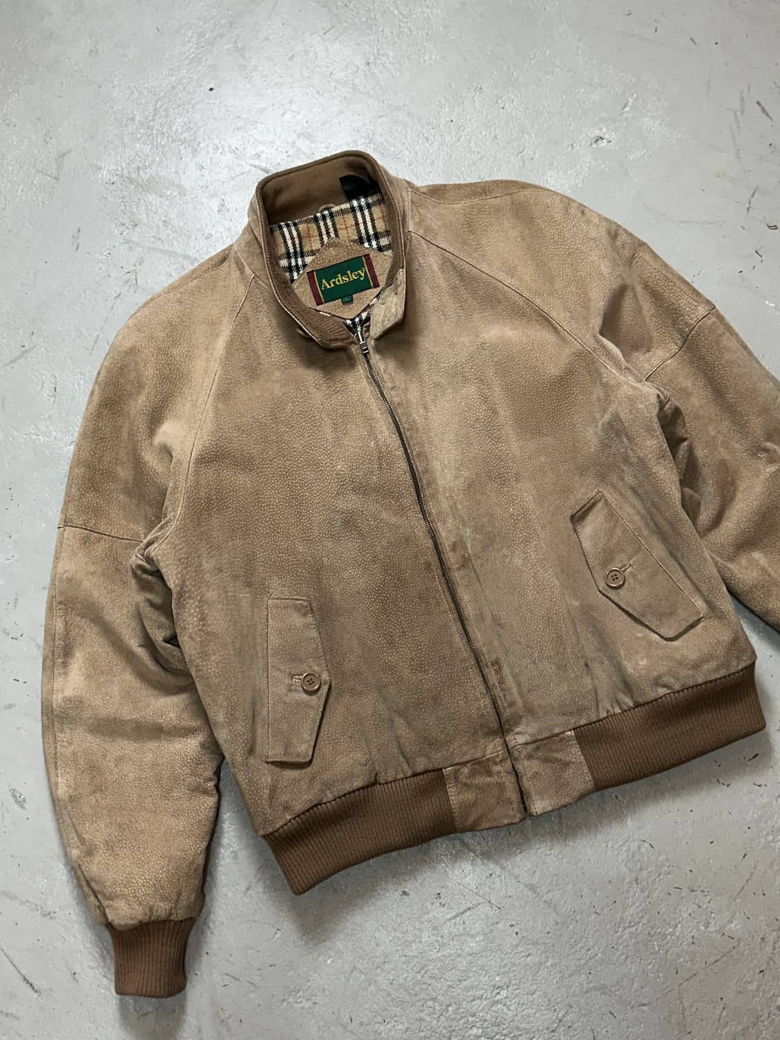 90's 피그스킨 스웨이드 봄버 자켓 상품이미지5