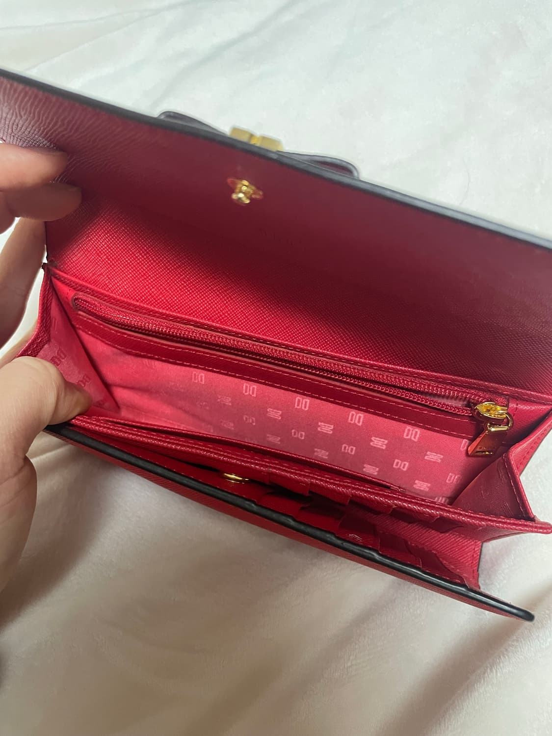 닥스 레드 가죽 장지갑 상품이미지4