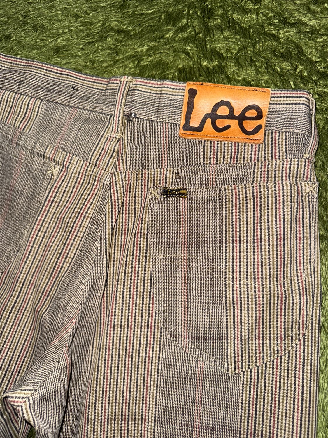 [30X33] 00s LEE 리 MADE IN JAPAN 체크 코튼 팬츠 상품이미지9