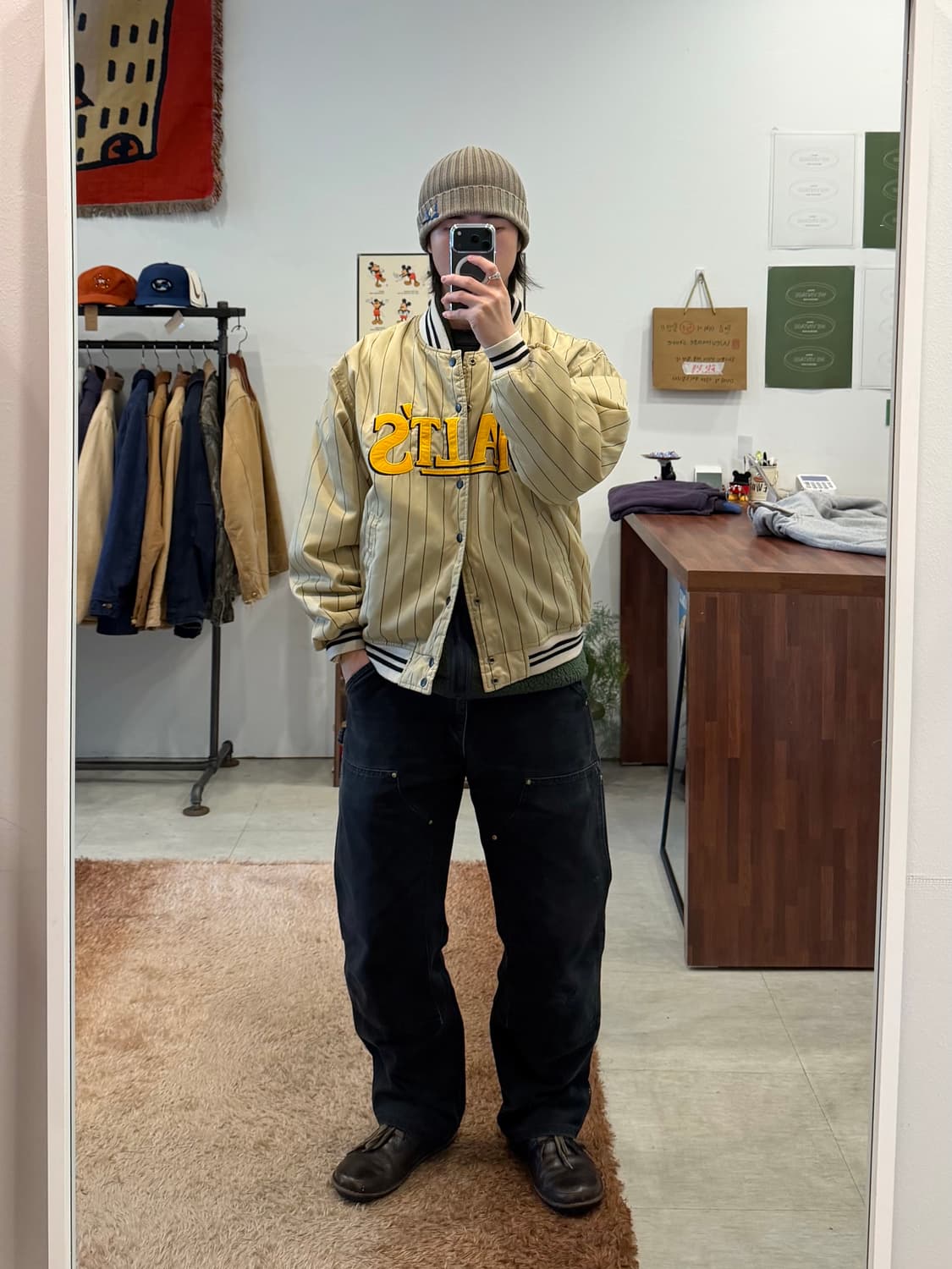 Vtg 빈티지 리버서블 스타디움 새틴 자켓 상품이미지2