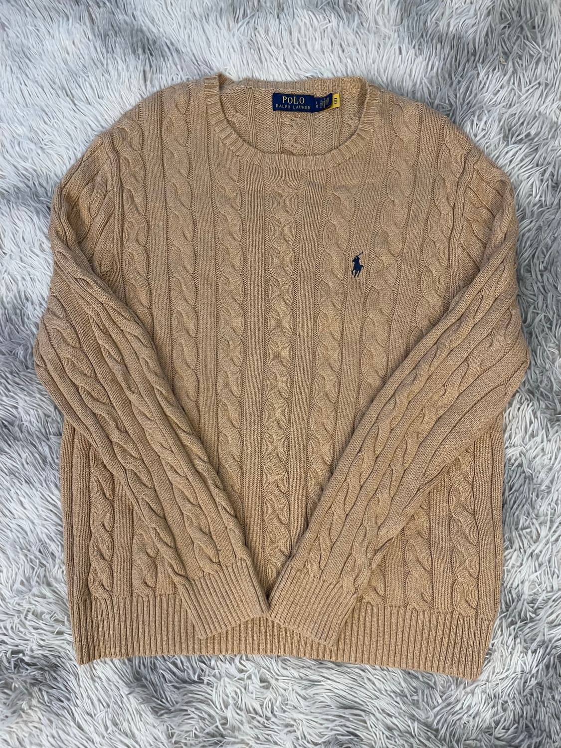 폴로 랄프로렌 케이블 니트 베이지 상품이미지1