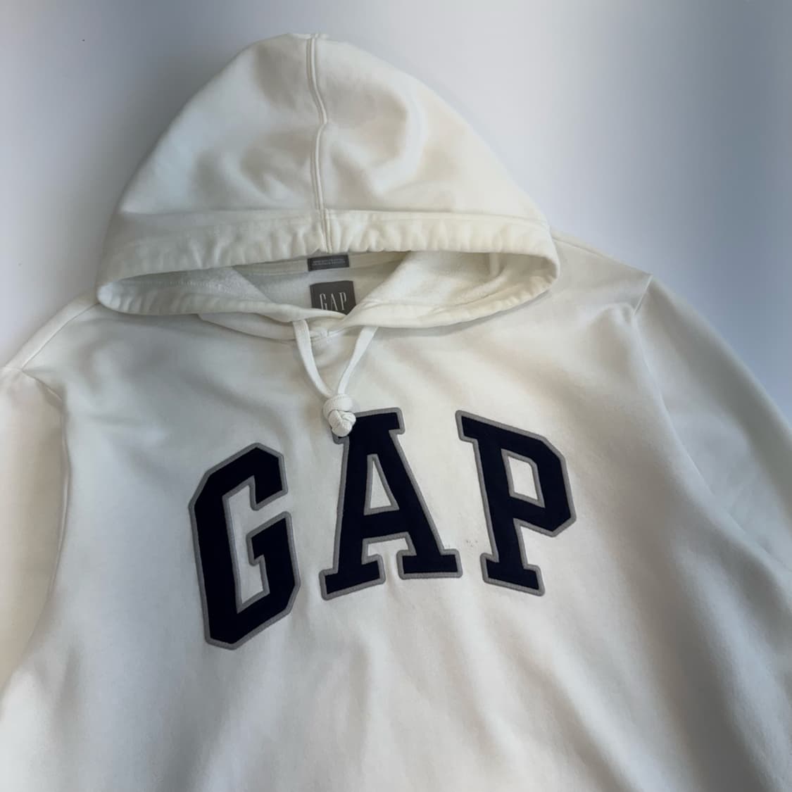 Gap 갭 네이비 로고 아이보리 후드티   상품이미지4