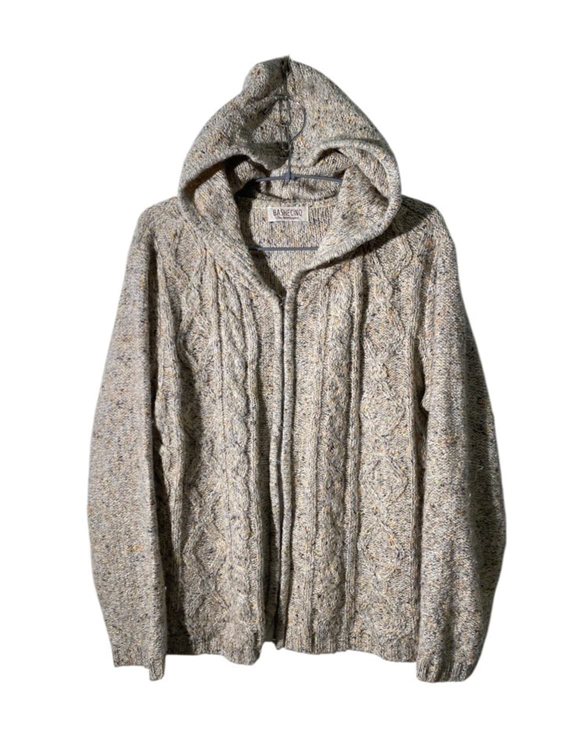 bashecinq 니트 후드 집업 상품이미지1