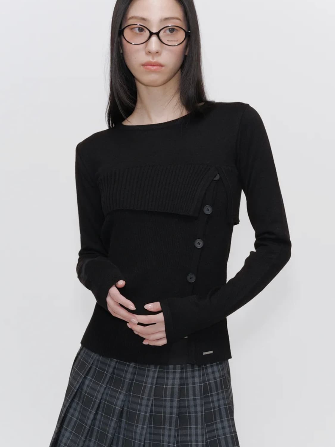 미세키서울 레이어드 플립 니트 상품이미지2