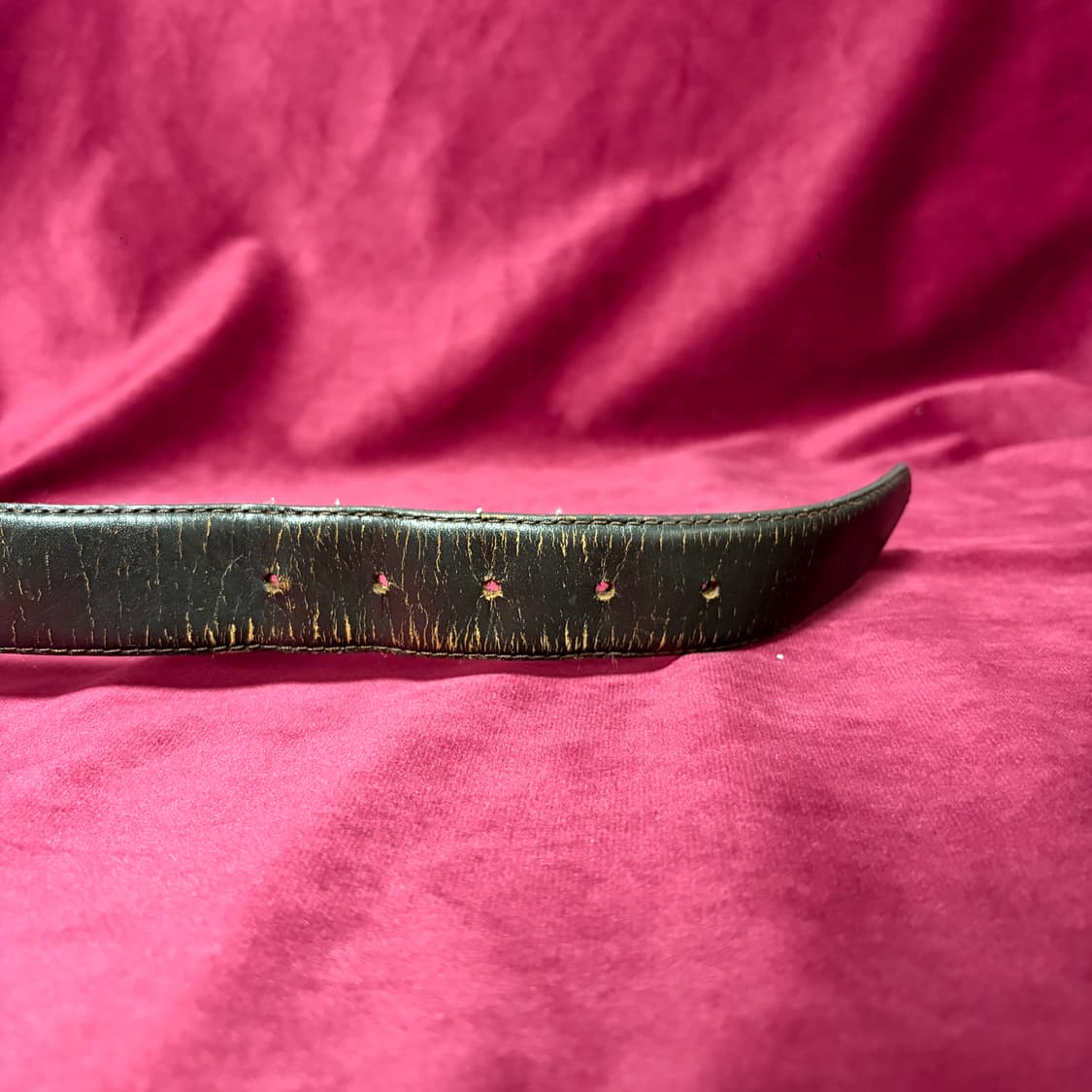 빈티지 리얼 레더 다크 브라운 벨트 상품이미지5