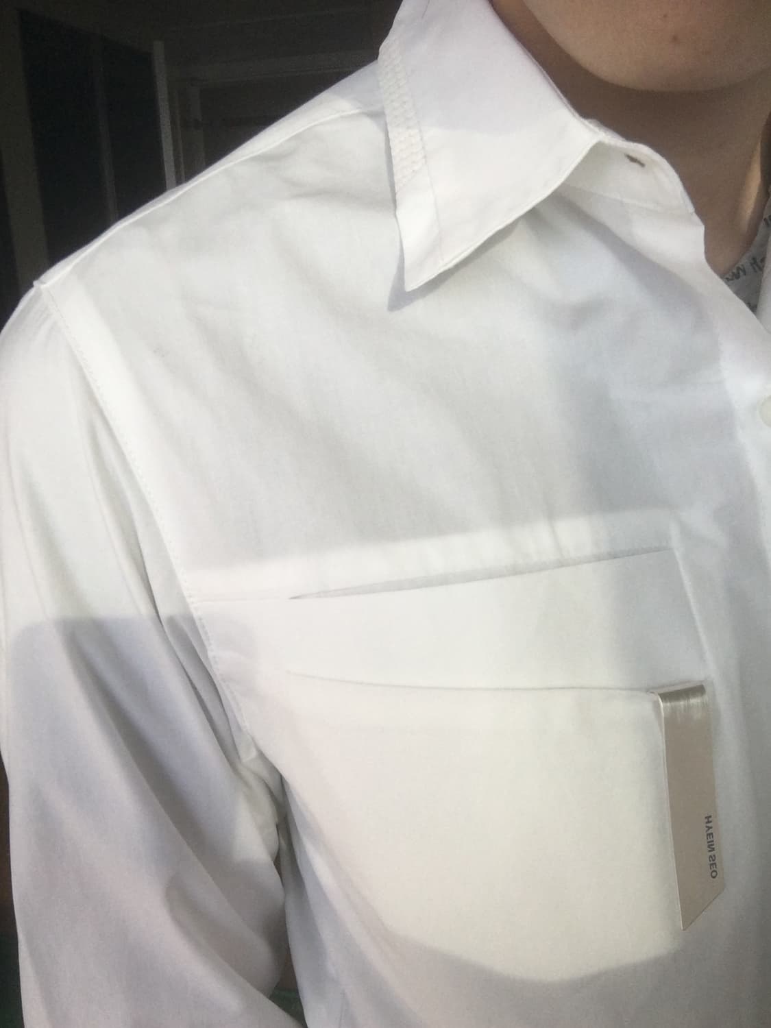 혜인서 화이트 핀 슬림셔츠 상품이미지6