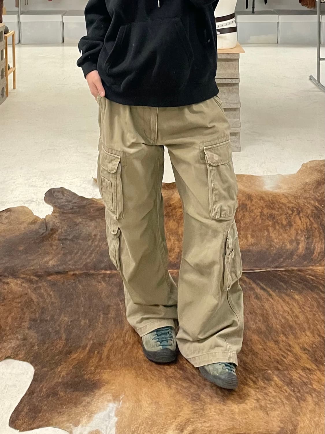 VTG wide double cargo pants 일본 와이드 더블카고 상품이미지1