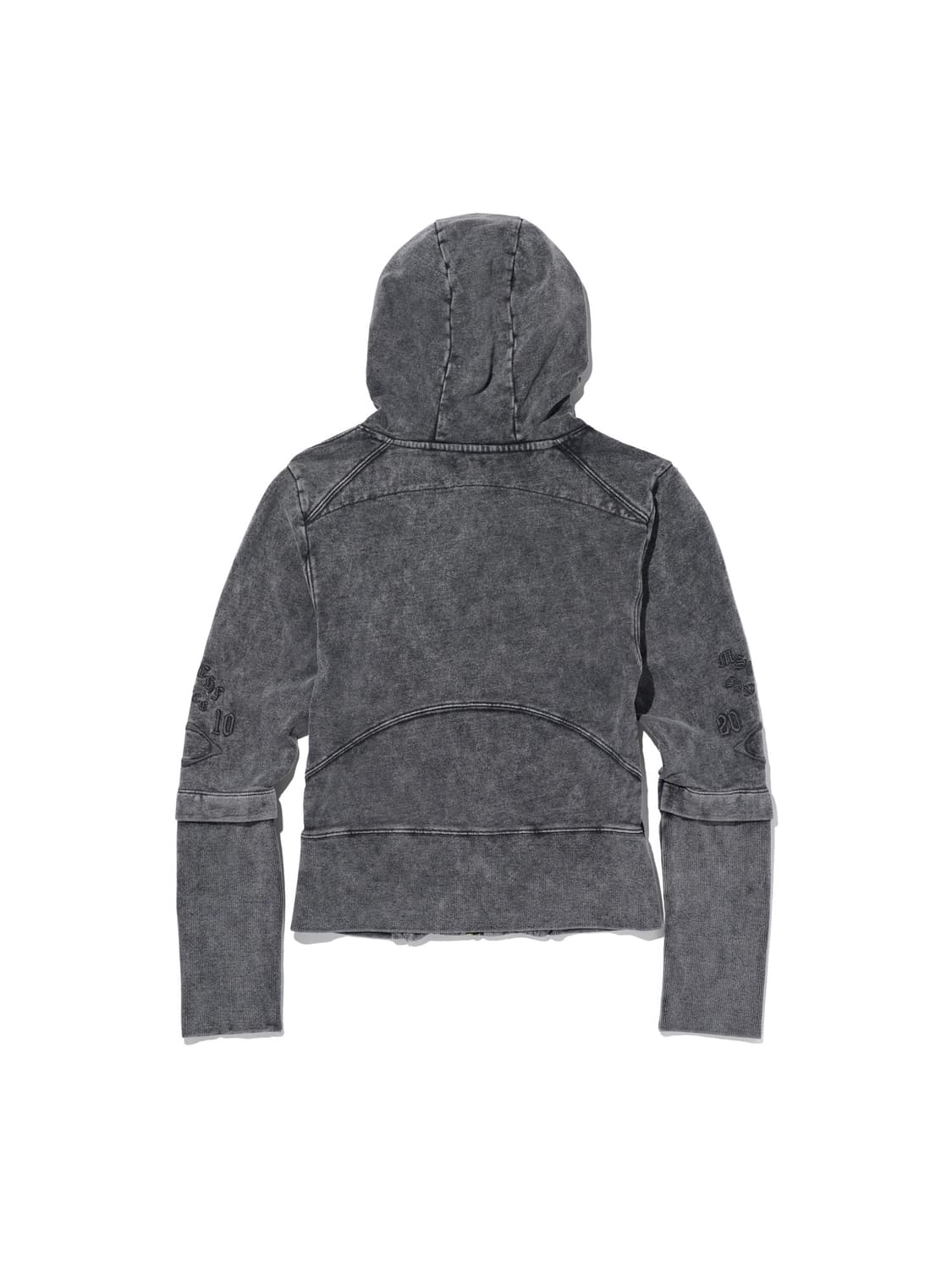 미스치프 컷오프후드 워시드차콜 후드집업 상품이미지2