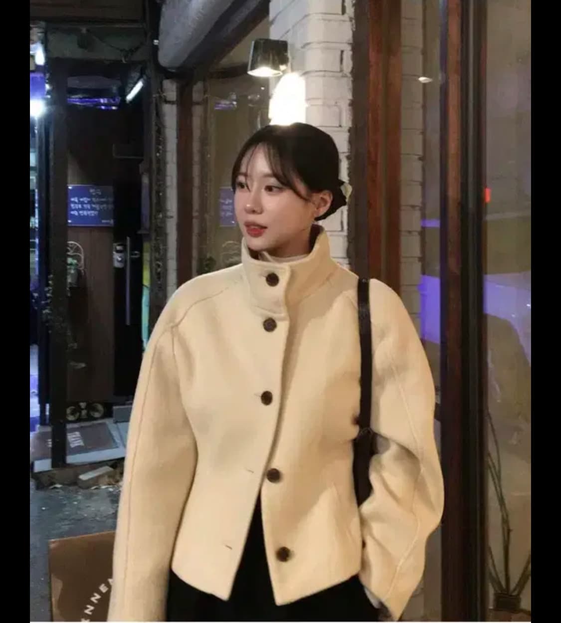 레이브 raive 하이넥 숏코트 s 에크루베이지 상품이미지1