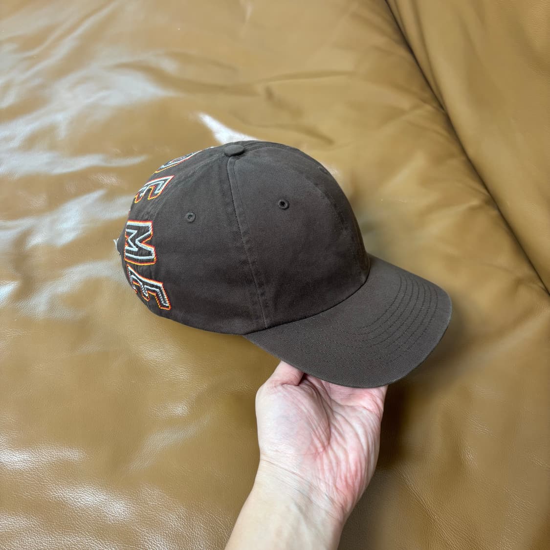 Supreme 슈프림 브라운 6패널 볼캡 모자 Back Arc Logo 상품이미지3