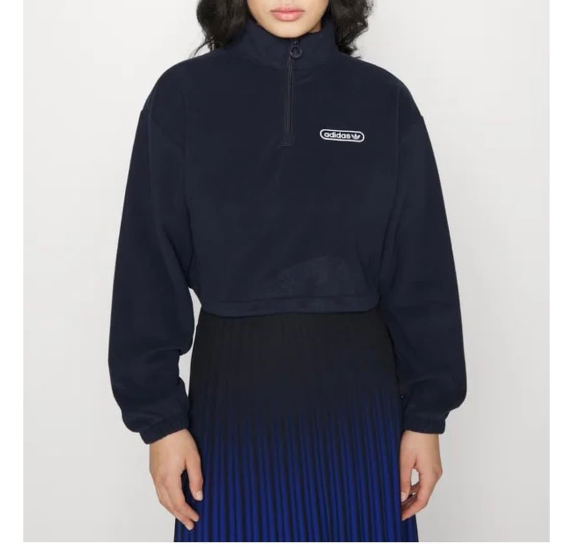 아디다스 스타디움 레트로 럭셔리 스웨트 크롭 후드 상품이미지1