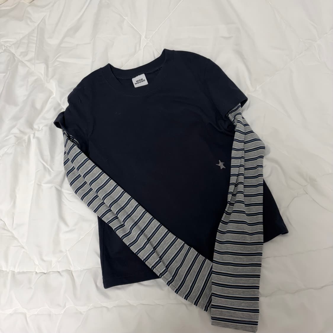 웹하우스 레이어드 롱슬리브 네이비 상품이미지3