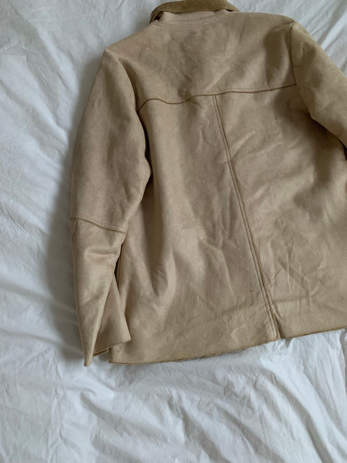 베이지 레더 자켓 상품이미지7
