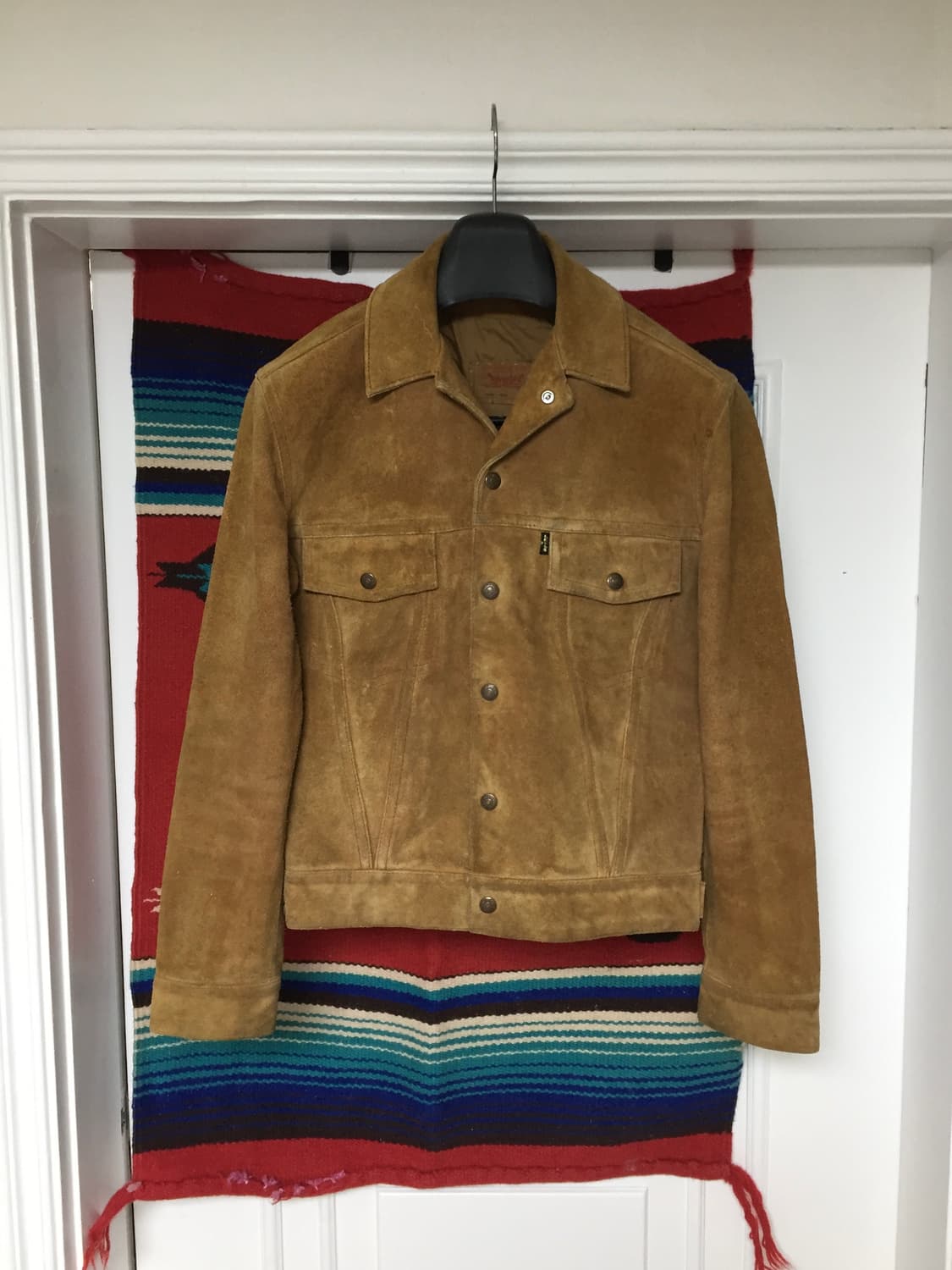 70-80‘s 리바이스 3세대 레더 스웨이드 트러커 자켓 상품이미지1