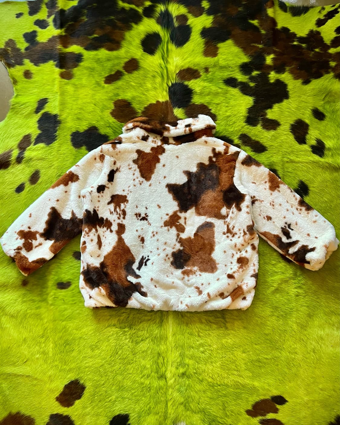 90-00s Latina Milk Cow Faux fur Coat 상품이미지9