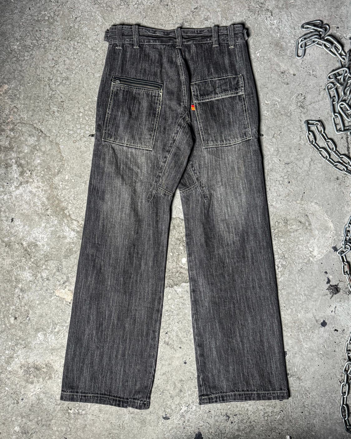 gray Denim Zip Cargo Pants 상품이미지5