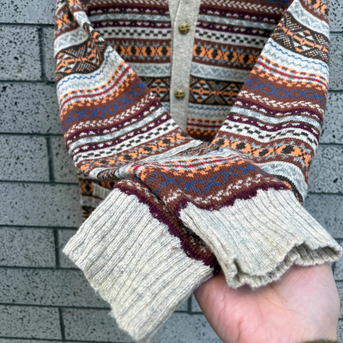 CP Preparatory 페어아일 니트 가디건 상품이미지5