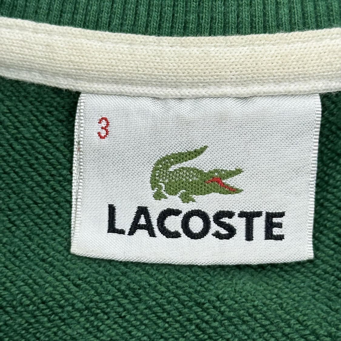 라코스테 크록 카키 그린 크루넥 맨투맨 (M) 상품이미지5
